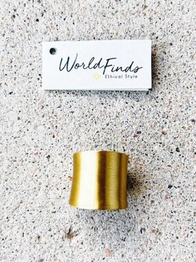 World Finds Fair Trade Concave Ring - Gold